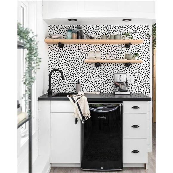 Peel and Stick Wallpaper Polka Dot Wallpaper Stick and Peel - Picture 5 of 7